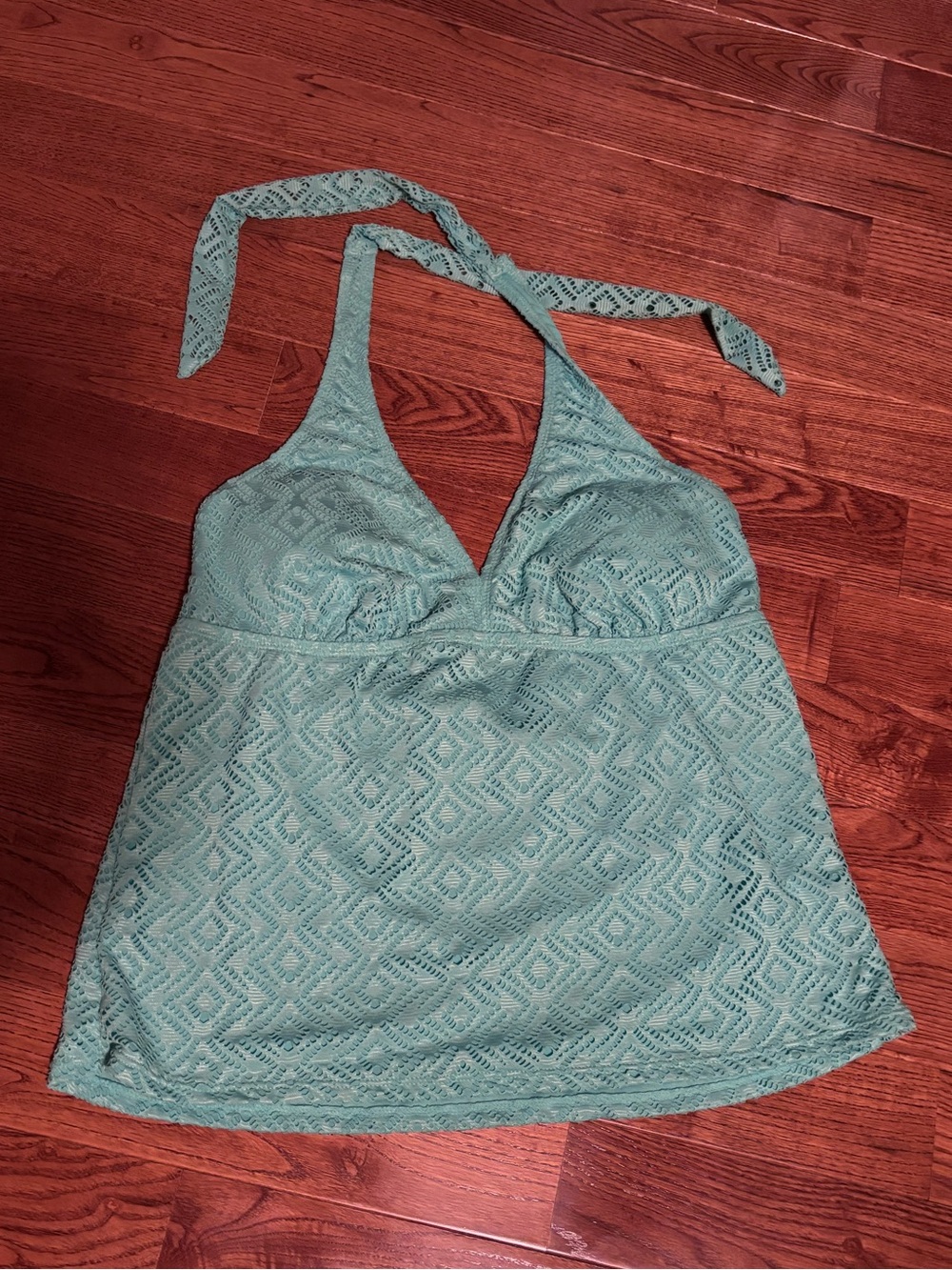 Catalina Mint Halter Tankini Top